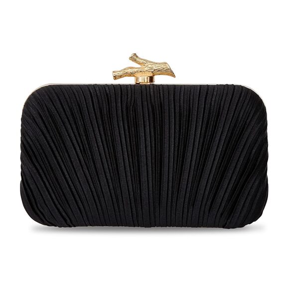Handbags - 1046 Elegant Clutch Purses Satin Pleated Evening Structured Handbag